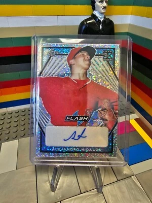 2021 Leaf Flash Baseball Alejandro Hidalgo Platinum Blue /50 Auto Angels RC - Image 1 of 2