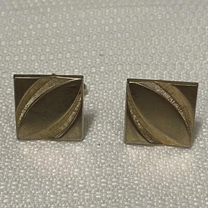 Di Gino MCM 50’s Square Eye Diamond Cut Silver Tone Cufflinks Pair Vintage - Picture 1 of 12