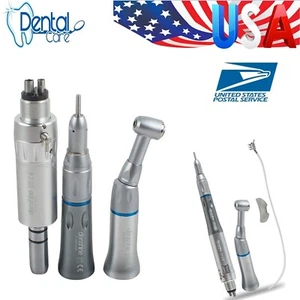 1pcs Contra Angle Denshine 4 Hole Straight Nose Dental Slow Low Speed Handpiece - Picture 1 of 18