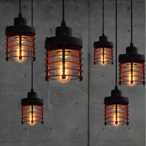 Retro Industrial Iron Hanging Light Punk Ceiling Lamp Cafe Chandelier Pendent - Picture 1 of 5