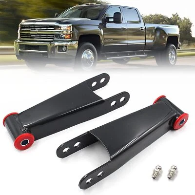 3" Rear Drop Shackles For 2001-2010 Chevy GMC Sierra Silverado 1500HD 3500HD 2WD - Image 1 of 4