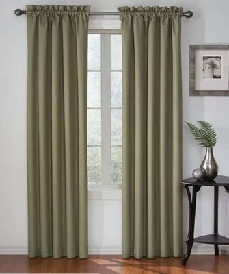 Panel de cortina individual de bolsillo Eclipse Corin Blackout Rod "42X95" (DOS (2) PANELES) Foto 1 de 3