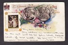 Advertising food Birds Custard 1902 Coronation postcard used Jersey ... FAULTS