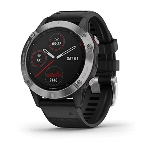 Garmin fenix 6 GPS Smartwatch 47mm Fiber-Reinforced Polymer Silver - Image 1 of 1
