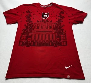 Ohio State Buckeyes Nike Shirt Red Mens Medium M Short Sleeve 1870 Statehouse - Picture 1 of 7