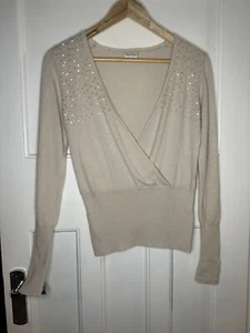 Part Two Embellished Jumper Cashmere Angora Lambswool Size Small *defects* - Picture 1 of 6