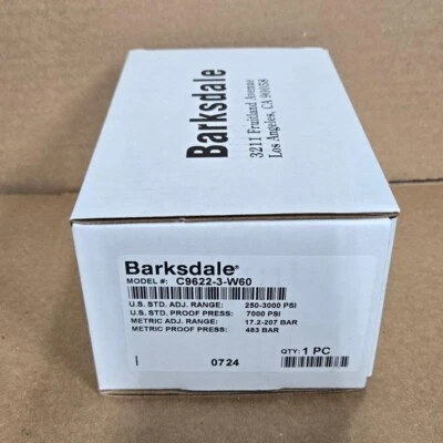 Barksdale C9622-3-W60 Pressure Switch Dual