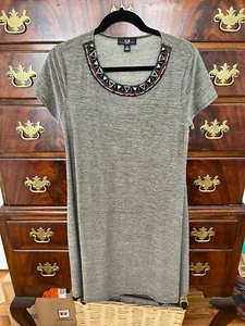 AGB Beaded Neckline A- Line Dress 12 - Picture 1 of 7