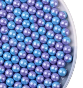 NEW PURPLE AND BLUE OMBRE SUGAR PEARLS FOR CAKES 50g (1) - Picture 1 of 2