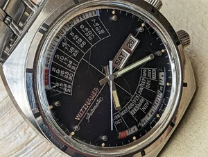 Orologio vestito vintage Wittnauer "2000" con patina, cinturino orig, funziona PER RICAMBI/RIPARAZIONE - Foto 1 di 21