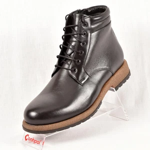 Men's Boots Booties Shoes Black New Leather 41 42 43 44 - Picture 1 of 6