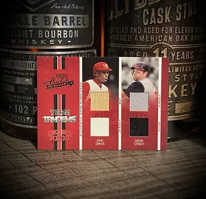Eric Davis, Sean Casey Authentic Quad Game Used Worn Bat & Jersey 2005 Playoff - Picture 1 of 5