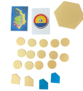 21 Settlers Of Catan Replacement Cards, Hex, Harbor Trading, Circular Chits - Picture 1 of 12
