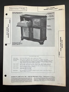 SAMS PHOTOFACT SERVICE MANUAL 6-25 RCA VICTOR RADIO 59AV1 59V1 - Picture 1 of 1