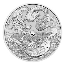 1 oz 2023 Chinese Myths and Legends Dragon and Koi Silver Coin | Perth Mint