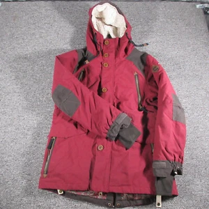 686 Jacket Womens Medium Maroon Red Full Zip Outdoors Ski Snowboard Lined - Picture 1 of 10
