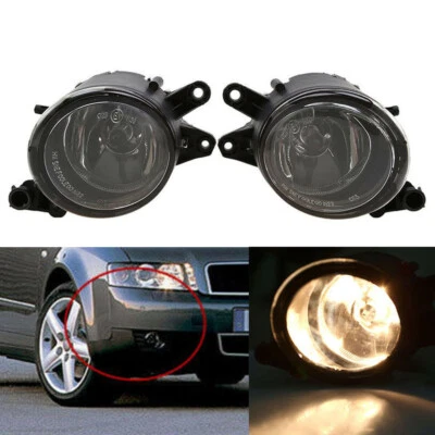 Pair Front Left & Right Fog Light Fog Lamp 8E0941700B 8E0941699B Fit for Audi A4 - Imagem 1 de 4
