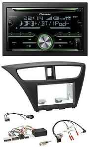 Pioneer Bluetooth Lenkrad DAB 2DIN USB CD Autoradio für Honda Civic ab 12 schwar