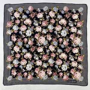 Vintage Yves Saint Laurent Handkerchief Neckerchief Bandana Pocket Square - Picture 1 of 5