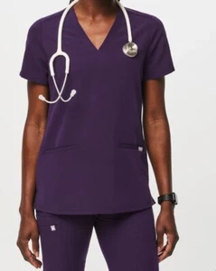 FIGS women's scrubs set Casma top / Zamora jogger pants Purple Jam Medium - Picture 1 of 5