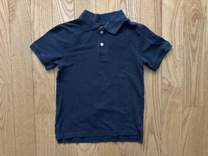 The Children's Place TCP Boys Navy Blue Short Sleeve Polo Uniform Shirt Sz S 5-6 - Picture 1 of 3