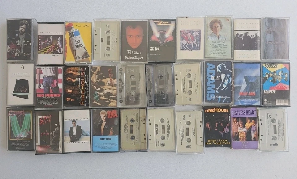80s Rock Cassette Tape Lot 36 | GnR Idol Police Def Leppard Journey Hall Oates - Image 1 of 4