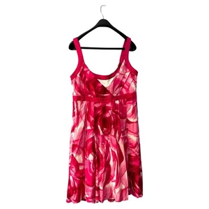 Calvin Klein Pink Floral Sleeveless Dress Summer Spring Party Casual - Picture 1 of 3