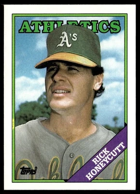 1988 Topps Rick Honeycutt Oakland Athletics #641 - Image 1 of 2
