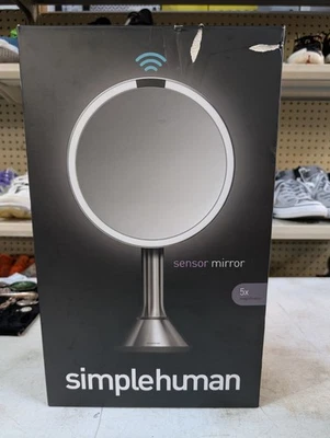 simplehuman ST3026 8-inch, sensor-activated lighted mirror w/5x magnification - Image 1 of 4