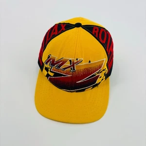 Vintage Ski Doo Rotax Racing Hat Cap Snapback Mens Yellow Black 90s Snowmobile - Picture 1 of 8