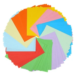  Kit de 500 hojas de papel de origami de doble cara color arte niños - Imagen 1 de 12