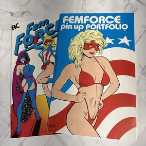 Femforce Pin-Up Portfolio Volumes #1 & 2 (AC Comics 1987) Art Adam’s Art - Picture 1 of 5