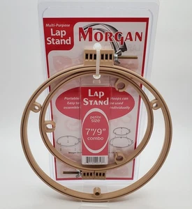 Morgan Lap Stand Hand Embroidery Hoop 7in & 9in Combo Plastic No Slip Elevation - Picture 1 of 17