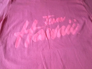 Vintage TEAM HAWAII TM T-Shirt Pink Large Single Stitch Made in USA Major Motion - Bild 1 von 4