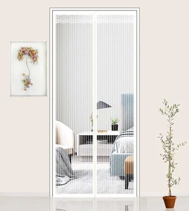 Neu Fliegengitter Insektenschutz Tür Vorhang Magnet Mesh Moskitonetz Weiß - Bild 1 von 6