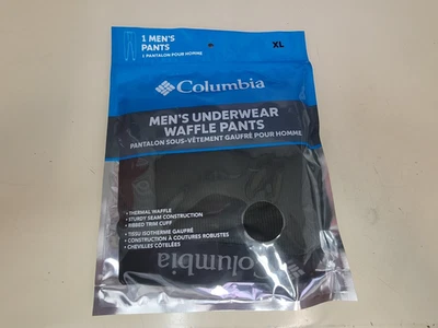 PANTALONES TÉRMICOS NUEVOS SELLADOS COLUMBIA PARA HOMBRE XL WAFFLE CARBÓN - T9 Foto 1 de 3