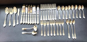 Reed & Barton Dresden Rose 40 Pc. Flatware  Spoons Forks Knives Serving Pieces - Picture 1 of 8