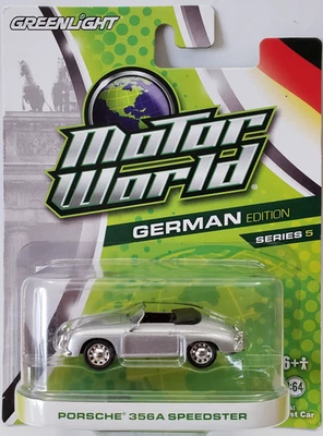 Greenlight Porsche 356A Speedster Motor World edição alemã fundido prata 1:64 - Imagem 1 de 4