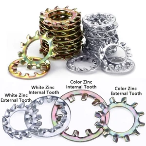 Internal External Tooth Serrated Lock Washers Shakeproof White/Color Zinc Washer - Picture 1 of 12