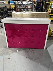 salon reception desk Home Bar Beauty Shop Counter Diamanté Button Upholstered - Picture 1 of 8
