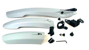 Maxxoni Grau Fahrrad Schutzblech Spritzschutz eBike MTB Set Vorne Hinten Rower - Bild 1 von 24