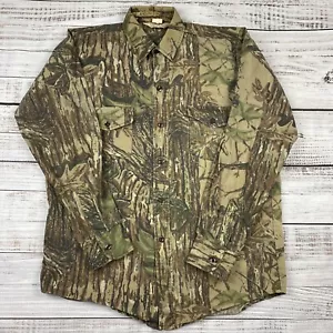 Vintage USA Made Men's Medium Red Head Realtree Camo button Up 2 pocket Shirt - Picture 1 of 6