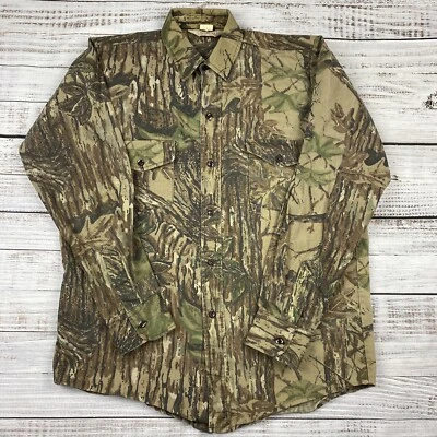 Vintage USA Made Men's Medium Red Head Realtree Camo button Up 2 pocket Shirt - Image 1 of 4