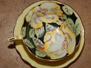 VINTAGE PARAGON ENGLAND CHINA HAND PAINTED HIBISCUS CUP AND SAUCER - Picture 1 of 12