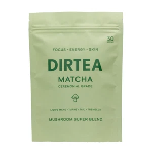 Dirtea Matcha Mushroom Super Blend for energy, calm, focus and skin, 30 Servings - Picture 1 of 2