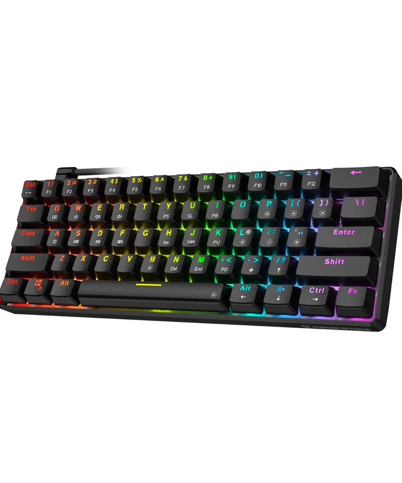 Punkston TH61 60% Mechanical Optical Brown Switch Black - Image 1 of 1