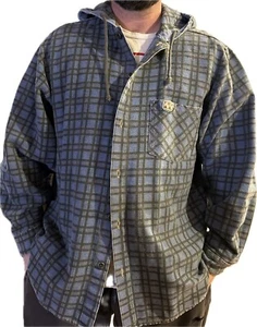 BILLABONG Maverick Shirt Jacket Large Hooded Shacket Work Shirt Vintage Surf USA - Picture 1 of 14