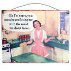 "OH I'M SORRY; YOU MUST BE CONFUSING ME..." Vintage 50s Blechschild Rockabilly