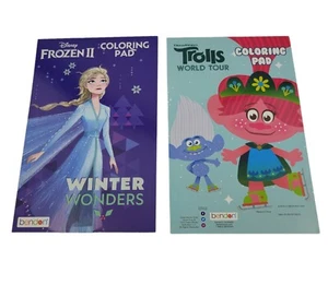 2020 Disney's Frozen/Trolls World Tour (Mini) Coloring Pads 6 3/4 " x 4 1/4" - Picture 1 of 7