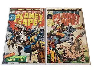 Il pianeta delle scimmie #1 e #2 classici dell'età del bronzo Marvel Comics 1974 RARO - Foto 1 di 3